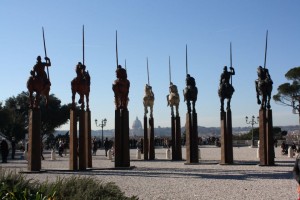 Le sculture equestri di Javier Marin al Pincio