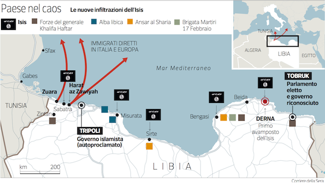 La presenza del Is in Libia rende necessario l'intervento militare.